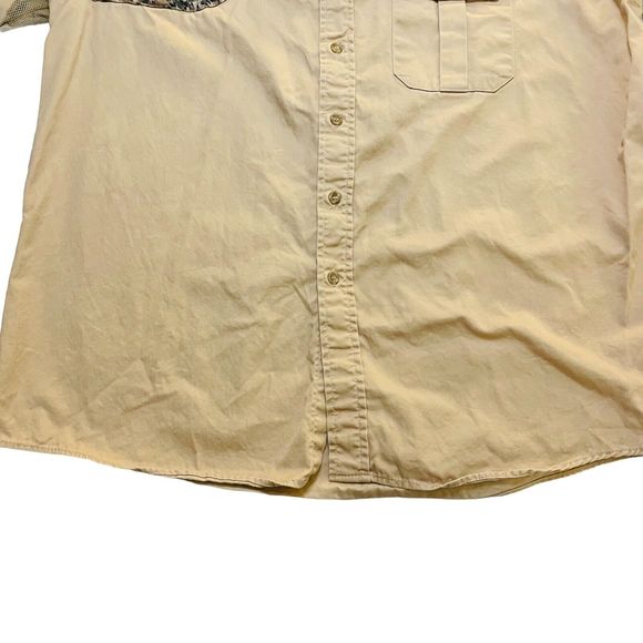 Flint River Outdoor Wear XXL Mens Hunting Shirt Tan w/Camo Right Rifle Padding - Picture 14 of 16